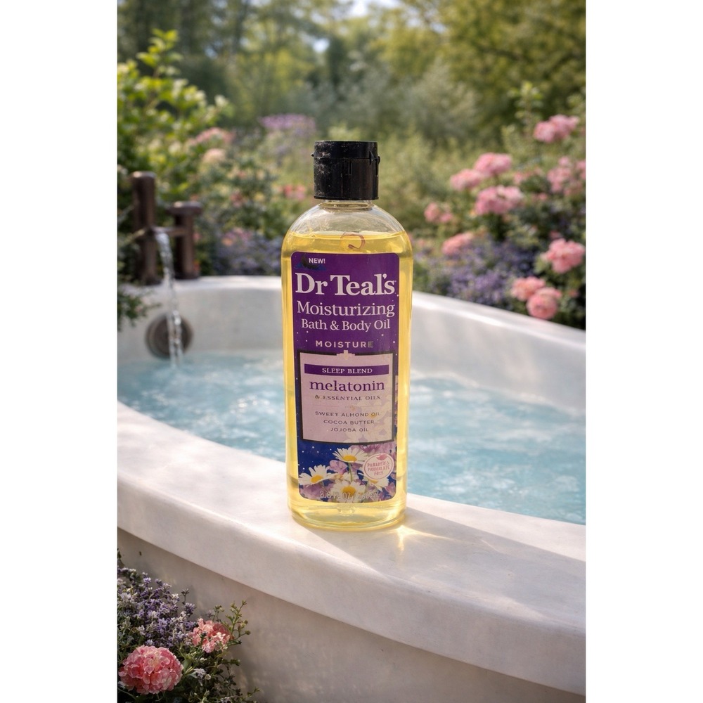 Dr. Teals Moisturizing Bath & Body Oil Melatonin Sleep Blend 8.8fl oz